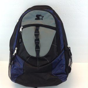 STARTER Black & Blue Backpack Padded Laptop Bag Multi-pockets Bookbag